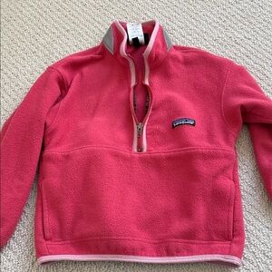 Patagonia Kids' Bright Pink Fleece Hoodie